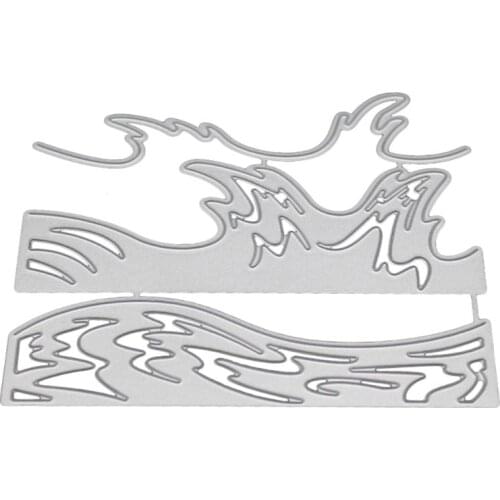 Wave Metal Cutting Dies Stencil DIY Scrapbooking Album Stamp Paper Card Embossing Craft Decor