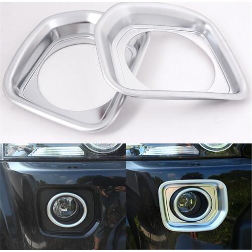 YAQUICKA 2x Car Front Fog Lamp Light Decor Frame Cover Trim Sticker Styling For Land Rover Discovery 4 10-16 Freelander 2 11-15