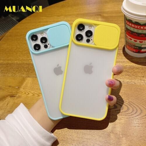 Camera Lens Protection Phone Case on For iPhone 12 11 Pro Max 7 8 6 6s Plus Xr XsMax X Xs SE 2020 Color Candy Soft Back Cover