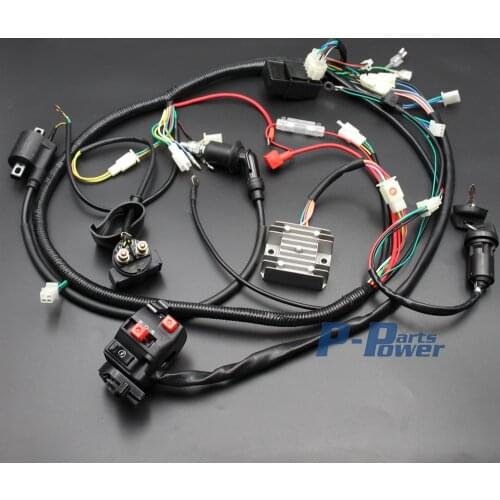 BUGGY WIRING HARNESS LOOM GY6 125cc 150cc Chinese Electric start Kandi Go kart dazon ATV New