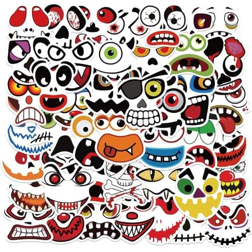10/30/50PCS Funny Halloween Pumpkin Meme Graffiti Stickers Skateboard Guitar Laptop Motorcycle Luggage Cute Cartoon Sticker Toy