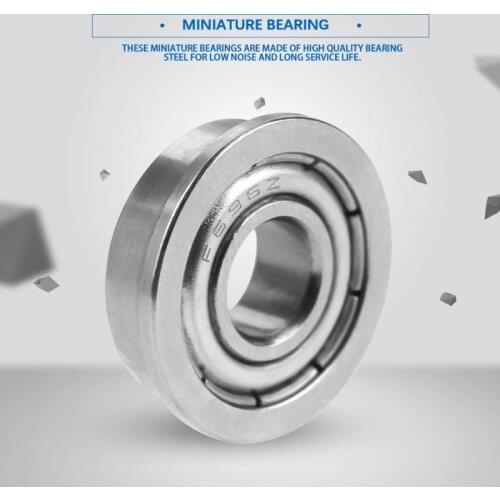 10Pcs/set F696ZZ Flanged Ball Bearings Double-shielded Steel Bearings Hardware Miniature Ball Bearings 6x15x5mm rulman