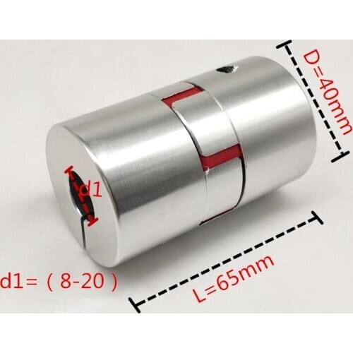 2pcs Stepper Motor Shaft Coupler 15mm x 15mm Flexible shaft coupling D40 L65 shaft coupling Coupler