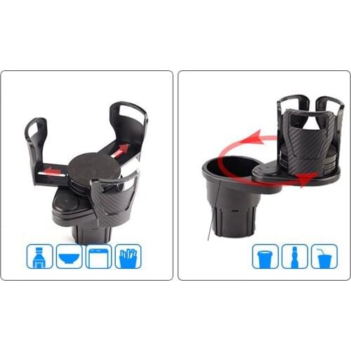 2-in-1 Car Cup Holder Expander Organizer Cup Mount Drink Bottle Storage Extender