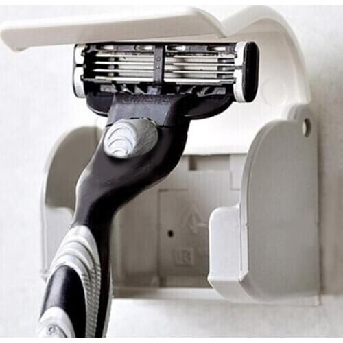 200 pcs Useful Mens Razor Shaver Plastic Razor Rack Sucked Sticky Cup Holder Hanger Holder Bathroom Tools dhl