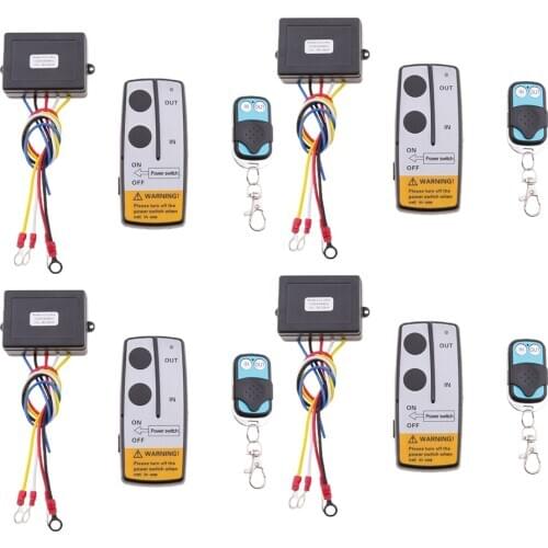 4x 12V / 50ft Wireless Remote Control Kit For Truck For Jeep ATV Winch KLS-205/2