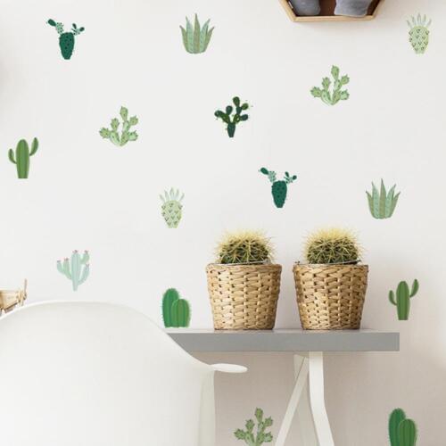5Pc Cactus Wall Decals Woodland Tribal Cactus Wall Stickers for Kids Room Baby Nursery Decor Art Succulent and Cacti Wall Tattoo