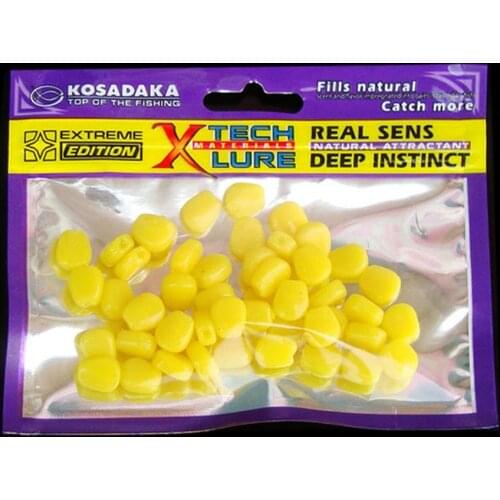 50PCS/Lot Artificial Soft Lures Corn Pop-up Floating Fishing Tackle Lures Bait For Corase Carp Fishing in Nice Bag