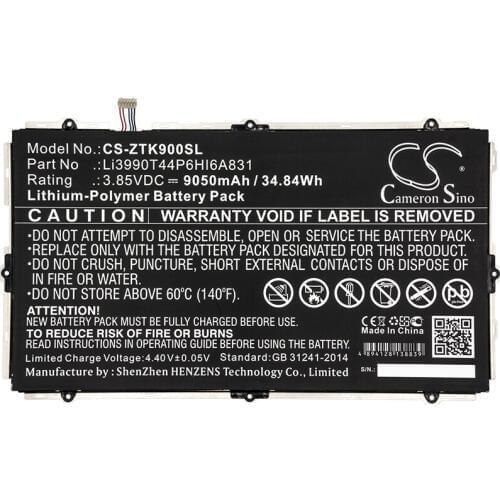 Cameron Sino 9050mAh Battery for ZTE K90U ZPAD 10.1,Li3990T44P6HI6A831
