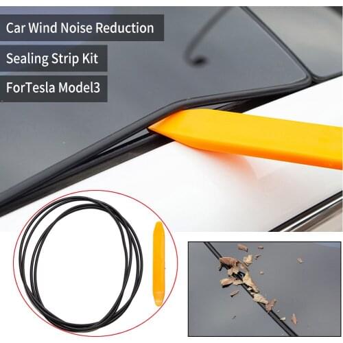 Car Sealing Strip for Tesla Model 3 2021 Wind Noise Reduction Kit Quiet Three Skylight Glass Seal Kit Strips Car Accessories