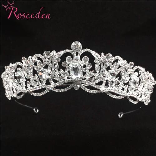 Sparkly shinning Wedding Tiaras crowns matching Crystal Quinceanera pageant Crown women hair jewelry RE752