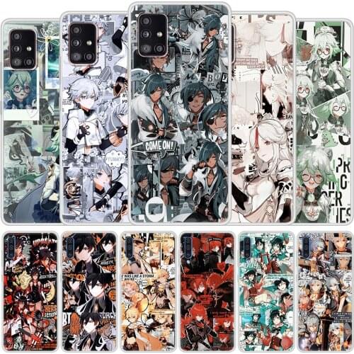 Genshin Impact Game Venti Klee Phone Case For Samsung Galaxy A51 A71 A50 A21s A31 A10 A20e A41 A70 A30 A11 A40 A10s Matte Cover