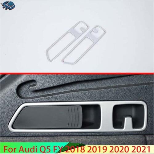 For Audi Q5 FY 2018 2019 Decorate Accessories ABS Chrome Matte Rear seat handle frame decorative ring