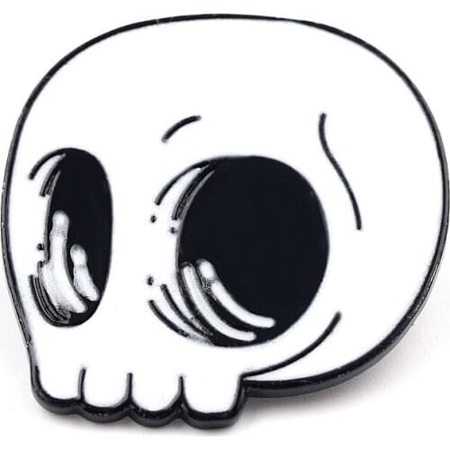 Skull Skeleton Grim Reaper Brooch Lapel Pin Wholesale Enamel Pin Badge Jewelry Cat Brooch