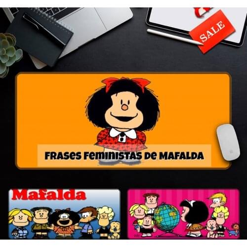 Cartoon Mafalda DIY Game mousepad Computer Gaming Mousepad Anti-slip Natural Rubber with Locking Edge Gaming Mouse Mat