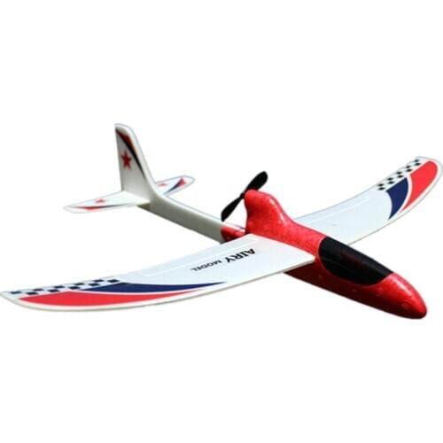Toy Children Streamline Gift Capacitor Hand Thg Electric Educational Model Funny Diy Glider Foam Rc Airplane,Red