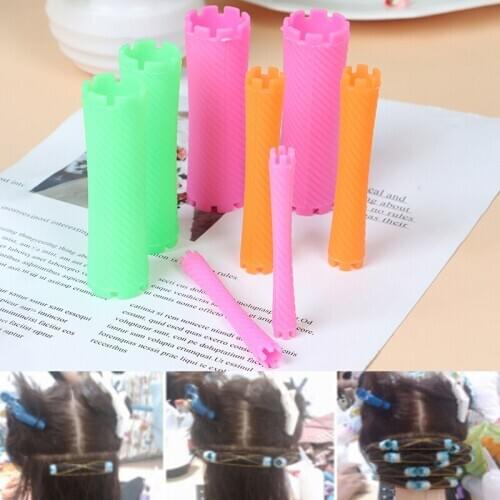 8pcs/Set Hairdressing Styling Tool Hair Roller Curlers Wave Perm Rod Corn Hair Clip Curler Maker DIY Tool Hair Perm Tools