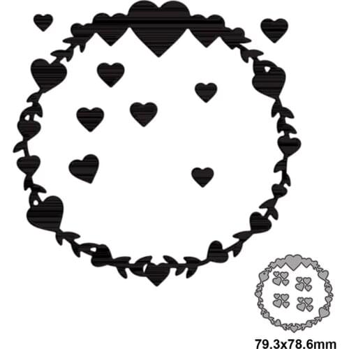 Heart-shaped ring Metal Cutting Dies Stencils For DIY Scrapbooking Decorative Embossing Handcraft Die Cutting Template 2021