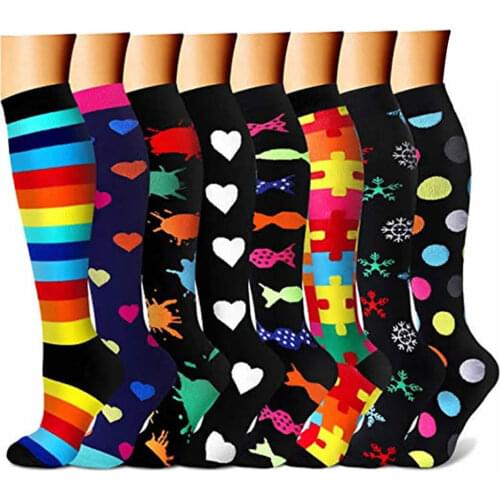 Compression Stockings Running 8 Pairs Per Set Outdoor Sport Compression Socks for Female Running