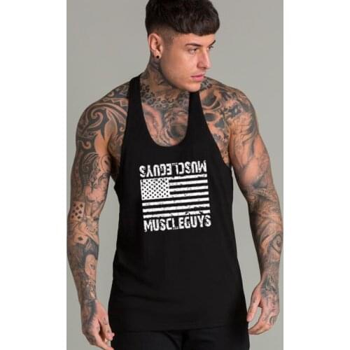 Gyms Fashion Fitness Sleeveless Shirt Sport Singlets Solid Cotton Muscle Undershirt Clothing Bodybuilding Tank Tops Men Vest