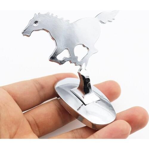 1pcs 3D Mustang metal car front hood logo badge creative emblem decoration sticker accessories for Ford EDGE Mondeo Focus Kuga