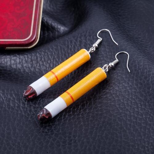 Fashion Earrings Wholesale Cigarette Butts Earrings Restoring Ancient Funny Gout Contracted Girl Dangle Earring for Women