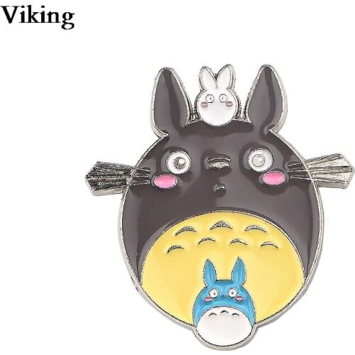 Cartoon Enamel Brooches Alloy Metal Pins Lapel Pin Collar Pins Funny Sweater T-shirt Uniform Badges Jewelry Anime Gifts G0846