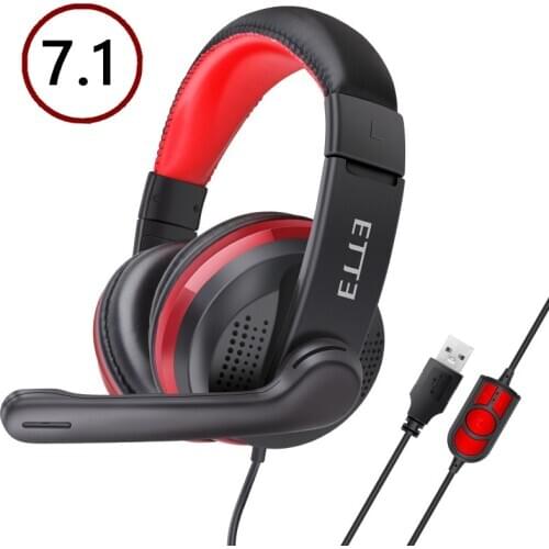 7.1 Stereo Computer Gamer Headphone with Microphone For PC Noise Cancelling Gaming Headset USB Jack Bass Cascos Music наушники