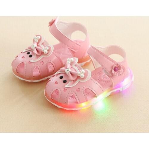 2018 New Cute Toddler Colorful Lighting Shiny Kids Shoes Fashion Baby Girl Toddler Shoes