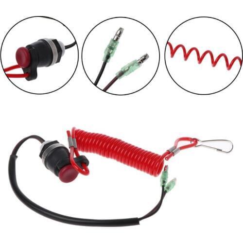 Boat Outboard Engine Motor Kill Stop Switch Motorboat Safety Tether Lanyard Cord Switch For Yamaha Marine Mercury Tohatsu