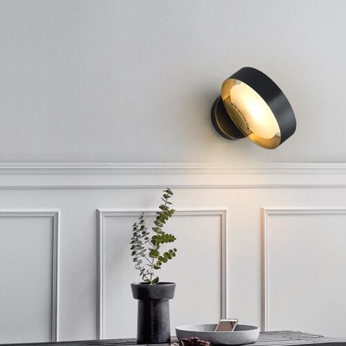 Bedside wall lamp bedroom Nordic style lamp romantic copper creative modern minimalist net red bedside lamp led light