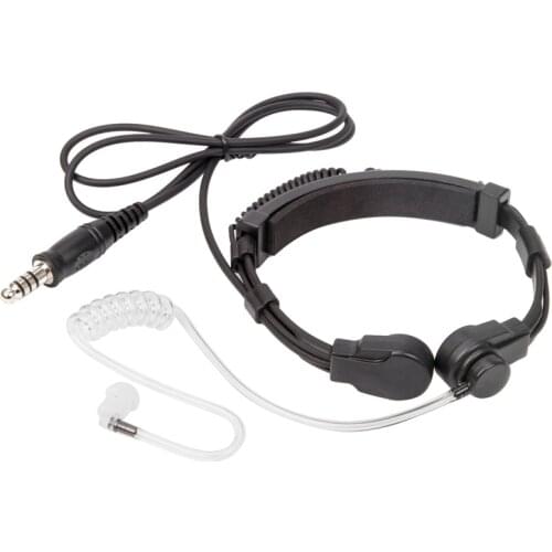 Walkie-Talkie Microphone U94 PTT 7.1Mm Telescopic Throat Control Microphone Headset For Baofeng UV-9R PLUS XR