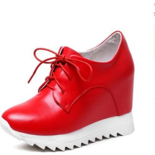 New Breathable Pumps Shoes Women Genuine Leather Wedges High Heel Gladiators Sandals Female Summer Fashion Sneakers Casual Shoes