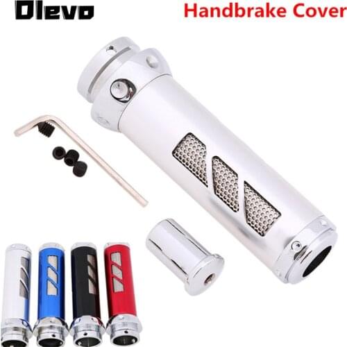 Universal Aluminum Alloy Car Auto Handbrake Cover Protective Case Parking Bar Hand Brake Lever Sleeve Boot Capa Protector MOMO