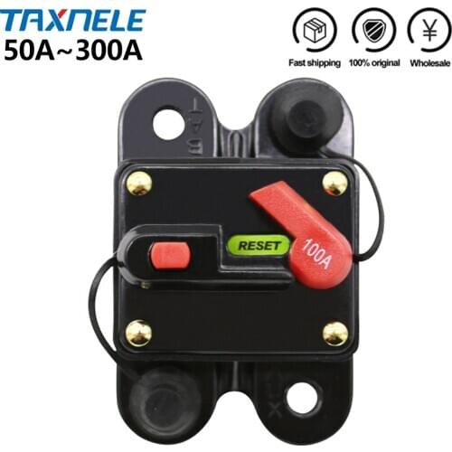 Boat Truck Car Audio Amplifier Inline Circuit Breaker 50A 60A 80A 100A 125A 150A 200A Fuse Waterproof 12V 24V Protection