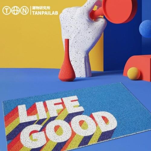 Entrance Mat Into The Door Carpet Into The Door Mat Home Into The Door Can Be Scrubbed Pvc Non-Slip Silk Circle Foot Mat