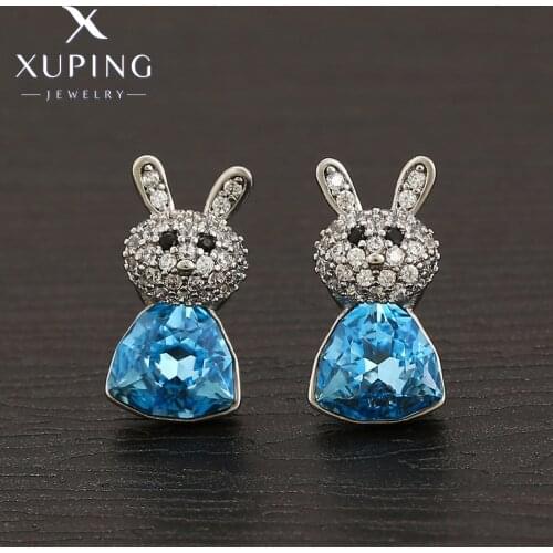 Xuping Jewelry Fashion New Arrival Lovely Style Animals Shaped Crystals Earrings for Women Party Gift 810672783