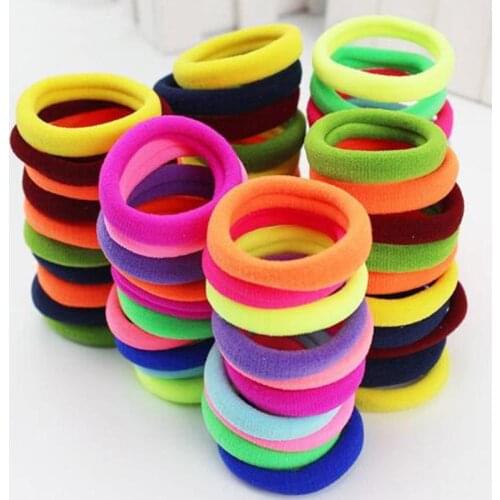 10PCS Diameter 4cm Hair Scrunchy For Women Hair Bands Elastic Seamless Link Rope Hair Accessories Headdress Hair Ties