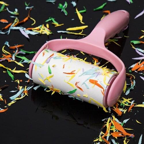 2 In 1 Pet Hair Remover Roller Paper Lint Remover Cat Dog Hair From Furniture Sofa Carpets Cleaner Reusable Cloth Cleaning Brush