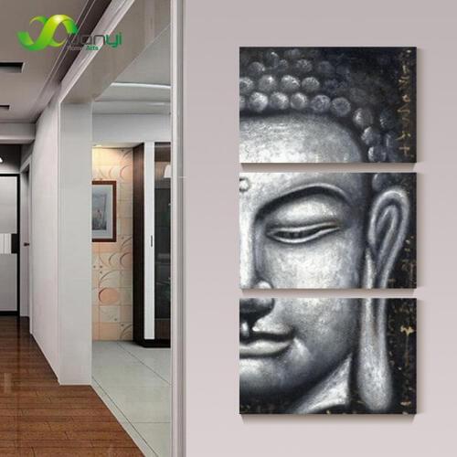 3 Panel Wall Art Buddha Picture Modern Print Painting On Canvas Home Decor Abstract Oil Painting Canvas Print Unframed PR1263