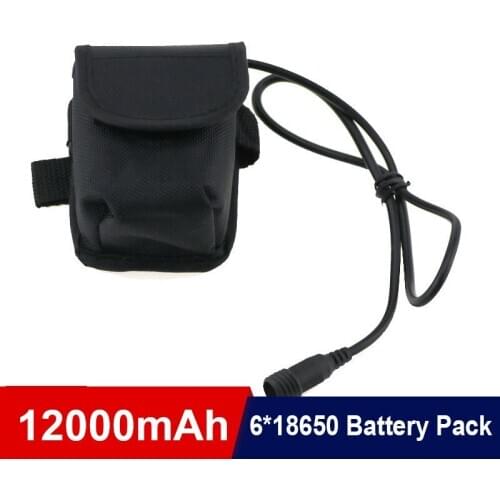 18650 battery pack 8.4V 12000mAh 6*18650 Bike Light Battery + 1pc battery bag for Bike Flashlight Bike Accessories Headlight