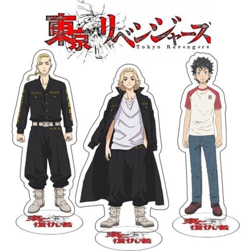 Anime Tokyo Revengers Acrylic Figure Manjiro Ken Takemichi Hinata Cosplay Character Stand Kawaii Accessories Collections Gifts
