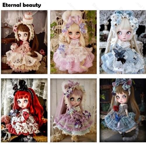 Diamond Painting Cartoon Girl Cross Stitch Kits Home Decoration Full Square Round Drill Rhinestones Pictures Diamond Embroidery