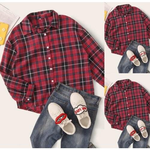 AsusuWei Women's Plaid Shirts
