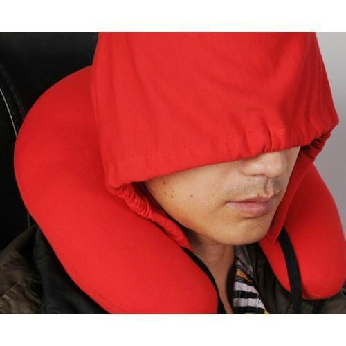 Aircraft Car Hooded U-shaped Pillow Memory Office Nap with Cap to Protect the Cervical Spine Shaped Travel Pillow