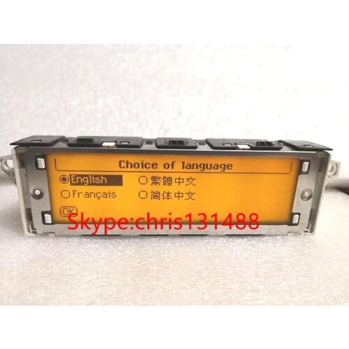 Free Post Screen support USB Dual-zone air Bluetooth Display yellow monitor 12 pin for Peugeot 307 407 408 citroen C4 C5 screen