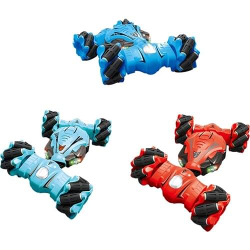 Lateral Twist Stunt Car Light Remote Control Double-Sided Tumbling Deformation Off-Road Vehicle Boy Charging Toy Model