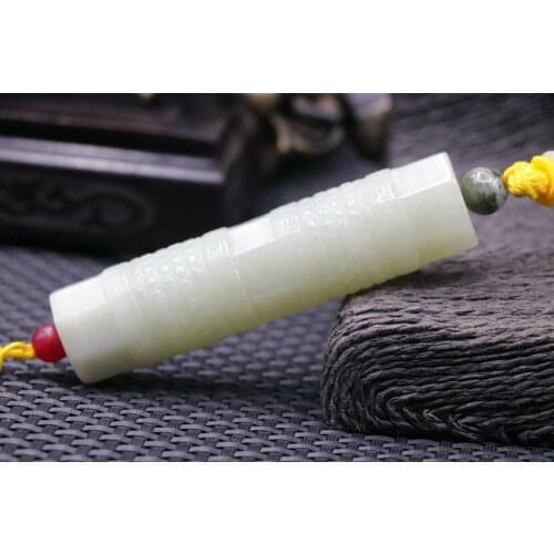 Big Treasure Chinese Vintage Hetian Old Jade Pu Vein Rich Lezi Totem Long Carving Amulet $$$ Timestown 20201126A