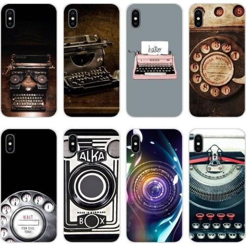 For Apple iPhone X XR XS 11 12Pro MAX 4S 5S 5C SE 2020 6S 7 8 Plus ipod 5 6 Phone booth retro camera typewriter Amazing TPU Case