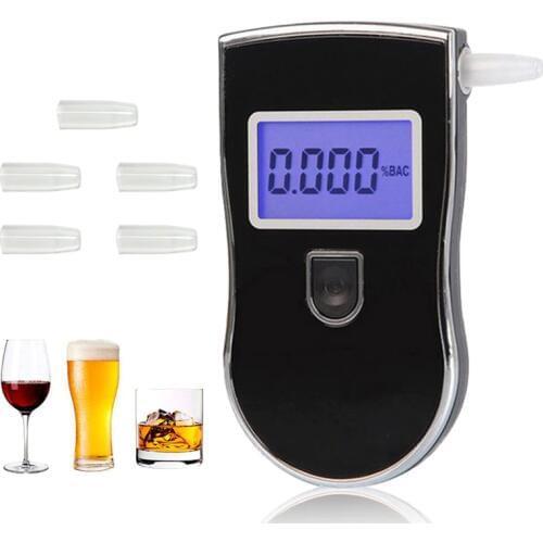 NEW Hot Selling Digital Breath Alcohol Tester Car Breathalyzer Portable Police Alcohol Meter Wine Test AT818